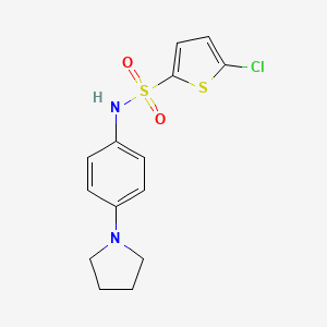 5-chloro-N-(4-pyrrolidin-1-ylphenyl)thiophene-2-sulfonamide