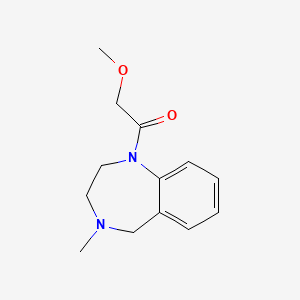 molecular formula C13H18N2O2 B7622088 2-methoxy-1-(4-methyl-3,5-dihydro-2H-1,4-benzodiazepin-1-yl)ethanone 