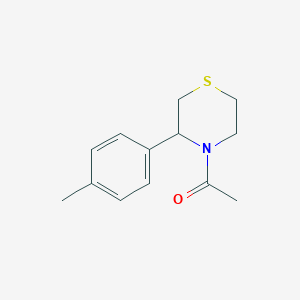 molecular formula C13H17NOS B7622148 1-[3-(4-Methylphenyl)thiomorpholin-4-yl]ethanone 