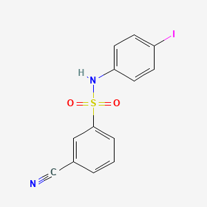 molecular formula C13H9IN2O2S B7622184 3-cyano-N-(4-iodophenyl)benzenesulfonamide 