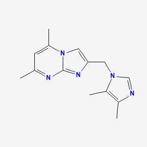 2-[(4,5-Dimethylimidazol-1-yl)methyl]-5,7-dimethylimidazo[1,2-a]pyrimidine