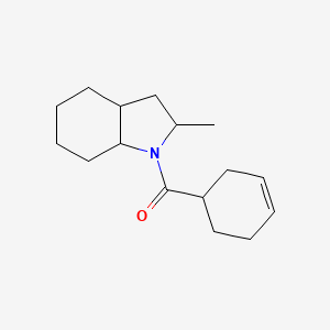 molecular formula C16H25NO B7622218 Cyclohex-3-en-1-yl-(2-methyl-2,3,3a,4,5,6,7,7a-octahydroindol-1-yl)methanone 