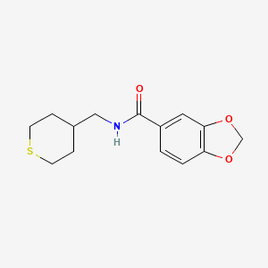 N-(thian-4-ylmethyl)-1,3-benzodioxole-5-carboxamide