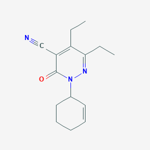 2-Cyclohex-2-en-1-yl-5,6-diethyl-3-oxopyridazine-4-carbonitrile