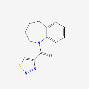 molecular formula C13H13N3OS B7622248 2,3,4,5-Tetrahydro-1-benzazepin-1-yl(thiadiazol-4-yl)methanone 