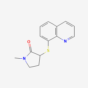 1-Methyl-3-quinolin-8-ylsulfanylpyrrolidin-2-one