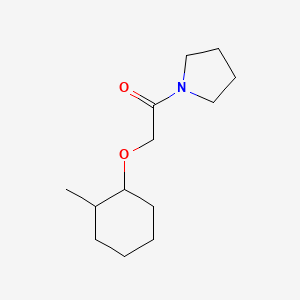 molecular formula C13H23NO2 B7622252 2-(2-Methylcyclohexyl)oxy-1-pyrrolidin-1-ylethanone 