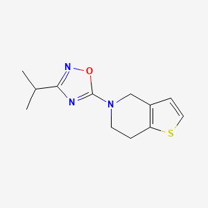 5-(6,7-dihydro-4H-thieno[3,2-c]pyridin-5-yl)-3-propan-2-yl-1,2,4-oxadiazole