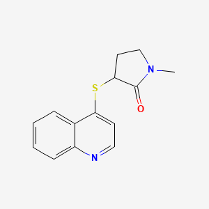 1-Methyl-3-quinolin-4-ylsulfanylpyrrolidin-2-one