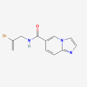 molecular formula C11H10BrN3O B7622318 N-(2-bromoprop-2-enyl)imidazo[1,2-a]pyridine-6-carboxamide 