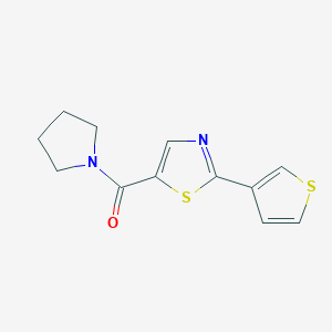 Pyrrolidin-1-yl-(2-thiophen-3-yl-1,3-thiazol-5-yl)methanone