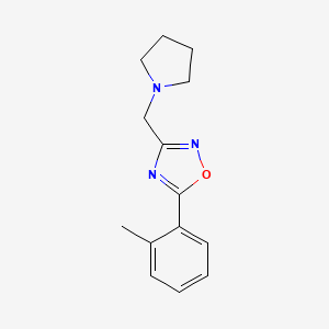 5-(2-Methylphenyl)-3-(pyrrolidin-1-ylmethyl)-1,2,4-oxadiazole