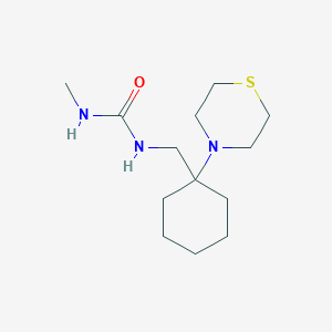 1-Methyl-3-[(1-thiomorpholin-4-ylcyclohexyl)methyl]urea