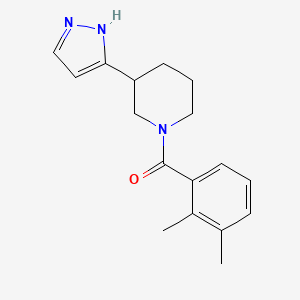 molecular formula C17H21N3O B7622365 (2,3-dimethylphenyl)-[3-(1H-pyrazol-5-yl)piperidin-1-yl]methanone 