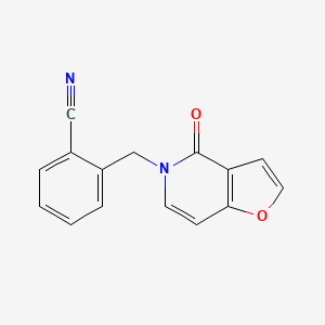 2-[(4-Oxofuro[3,2-c]pyridin-5-yl)methyl]benzonitrile