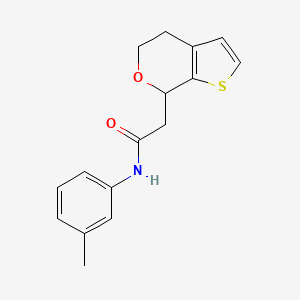 molecular formula C16H17NO2S B7622380 2-(5,7-dihydro-4H-thieno[2,3-c]pyran-7-yl)-N-(3-methylphenyl)acetamide 