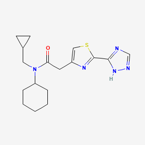 N-cyclohexyl-N-(cyclopropylmethyl)-2-[2-(1H-1,2,4-triazol-5-yl)-1,3-thiazol-4-yl]acetamide