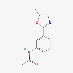 molecular formula C12H12N2O2 B7622403 N-[3-(5-methyl-1,3-oxazol-2-yl)phenyl]acetamide 