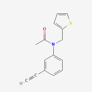 N-(3-ethynylphenyl)-N-(thiophen-2-ylmethyl)acetamide