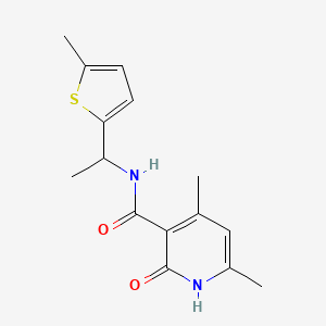 4,6-dimethyl-N-[1-(5-methylthiophen-2-yl)ethyl]-2-oxo-1H-pyridine-3-carboxamide