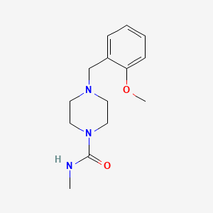 molecular formula C14H21N3O2 B7622449 4-[(2-methoxyphenyl)methyl]-N-methylpiperazine-1-carboxamide 