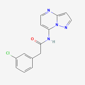 2-(3-chlorophenyl)-N-pyrazolo[1,5-a]pyrimidin-7-ylacetamide