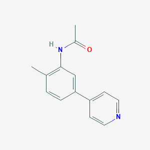 molecular formula C14H14N2O B7622455 N-(2-methyl-5-pyridin-4-ylphenyl)acetamide 