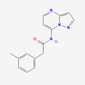 molecular formula C15H14N4O B7622473 2-(3-methylphenyl)-N-pyrazolo[1,5-a]pyrimidin-7-ylacetamide 