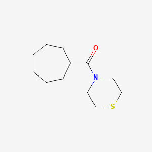 molecular formula C12H21NOS B7622484 Cycloheptyl(thiomorpholin-4-yl)methanone 