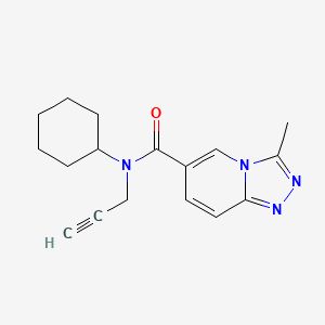 N-cyclohexyl-3-methyl-N-prop-2-ynyl-[1,2,4]triazolo[4,3-a]pyridine-6-carboxamide