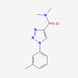 molecular formula C12H14N4O B7622544 N,N-dimethyl-1-(3-methylphenyl)triazole-4-carboxamide 