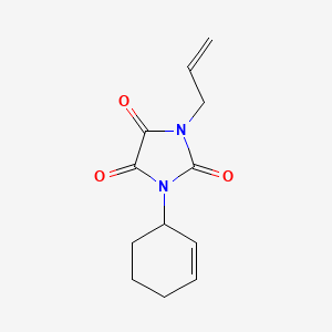 molecular formula C12H14N2O3 B7622560 1-Cyclohex-2-en-1-yl-3-prop-2-enylimidazolidine-2,4,5-trione 