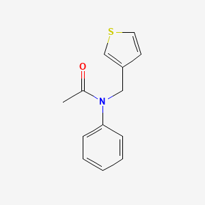 molecular formula C13H13NOS B7622584 N-phenyl-N-(thiophen-3-ylmethyl)acetamide 