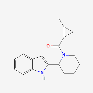 [2-(1H-indol-2-yl)piperidin-1-yl]-(2-methylcyclopropyl)methanone