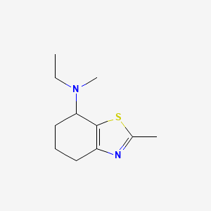 molecular formula C11H18N2S B7622628 N-ethyl-N,2-dimethyl-4,5,6,7-tetrahydro-1,3-benzothiazol-7-amine 