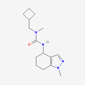 molecular formula C15H24N4O B7622635 1-(Cyclobutylmethyl)-1-methyl-3-(1-methyl-4,5,6,7-tetrahydroindazol-4-yl)urea 