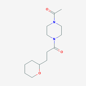 molecular formula C14H24N2O3 B7622678 1-(4-Acetylpiperazin-1-yl)-3-(oxan-2-yl)propan-1-one 