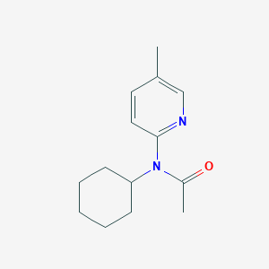 molecular formula C14H20N2O B7622693 N-cyclohexyl-N-(5-methylpyridin-2-yl)acetamide 