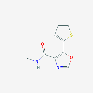 molecular formula C9H8N2O2S B7622707 N-methyl-5-thiophen-2-yl-1,3-oxazole-4-carboxamide 