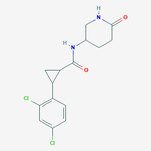 2-(2,4-dichlorophenyl)-N-(6-oxopiperidin-3-yl)cyclopropane-1-carboxamide