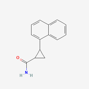 molecular formula C14H13NO B7622737 2-Naphthalen-1-ylcyclopropane-1-carboxamide 