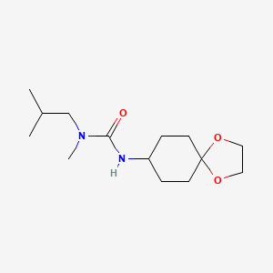 molecular formula C14H26N2O3 B7622743 3-(1,4-Dioxaspiro[4.5]decan-8-yl)-1-methyl-1-(2-methylpropyl)urea 