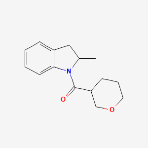 (2-Methyl-2,3-dihydroindol-1-yl)-(oxan-3-yl)methanone