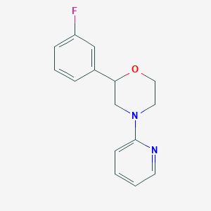 molecular formula C15H15FN2O B7622855 2-(3-Fluorophenyl)-4-pyridin-2-ylmorpholine 