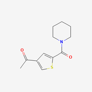 1-[5-(Piperidine-1-carbonyl)thiophen-3-yl]ethanone