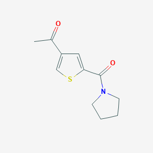 1-[5-(Pyrrolidine-1-carbonyl)thiophen-3-yl]ethanone