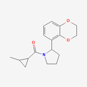 [2-(2,3-Dihydro-1,4-benzodioxin-5-yl)pyrrolidin-1-yl]-(2-methylcyclopropyl)methanone