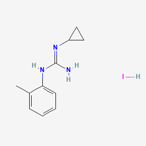 molecular formula C11H16IN3 B7622890 2-Cyclopropyl-1-(2-methylphenyl)guanidine;hydroiodide 