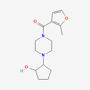 molecular formula C15H22N2O3 B7622903 [4-(2-Hydroxycyclopentyl)piperazin-1-yl]-(2-methylfuran-3-yl)methanone 