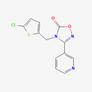 4-[(5-Chlorothiophen-2-yl)methyl]-3-pyridin-3-yl-1,2,4-oxadiazol-5-one